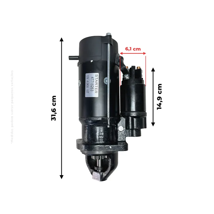 47715263 / Motor De Partida 12v Aplicável New Holland e Case
