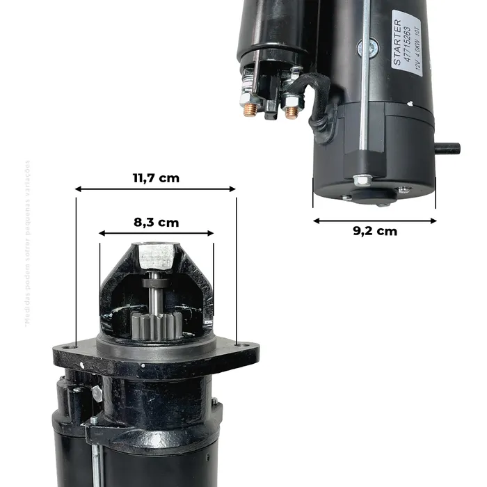 47715263 / Motor De Partida 12v Aplicável New Holland e Case