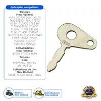 47725842 / Chave Da Ignição Aplicável Trator Case New Holland - imagem 2