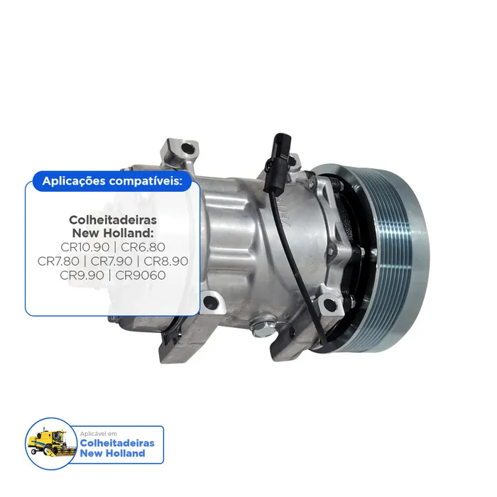 48058423 / Compressor do Ar Condicionado Aplicável New Holland