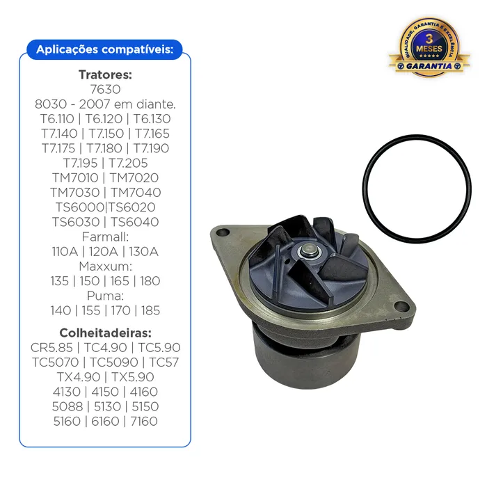 2856893 / Bomba De Água Aplicável Tratores New Holland