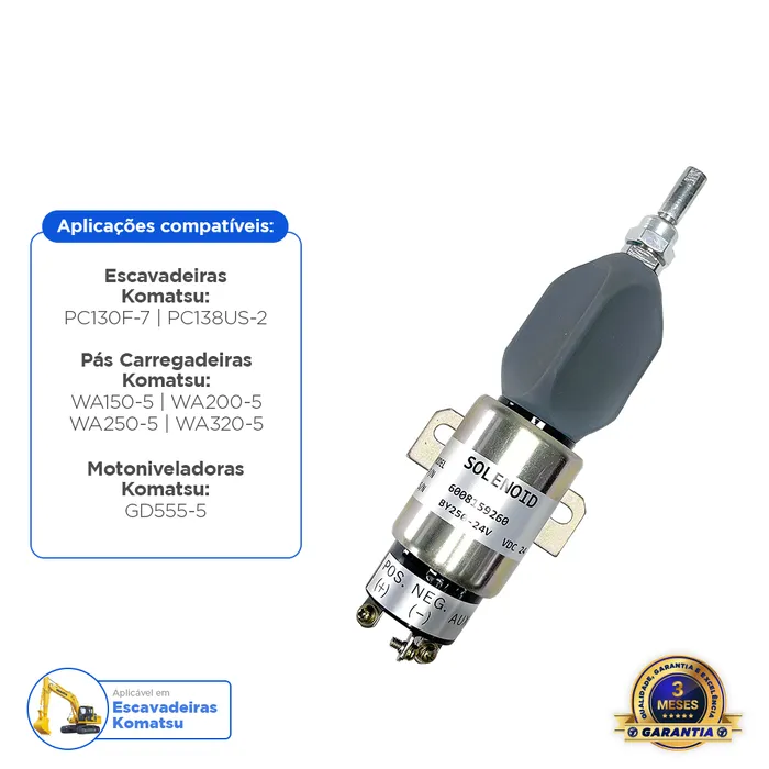 6008159260 / Válvula De Solenoide De Parada 24v Aplicável Komatsu