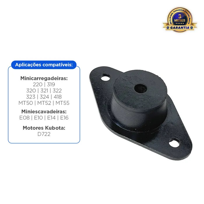 Coxim Do Motor Kubota D722 Aplicável Bobcat - 6653764