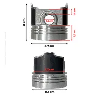 6655177 / Pistão do Motor Kubota V2203 Aplicável Máquinas Bobcat -  - imagem 3