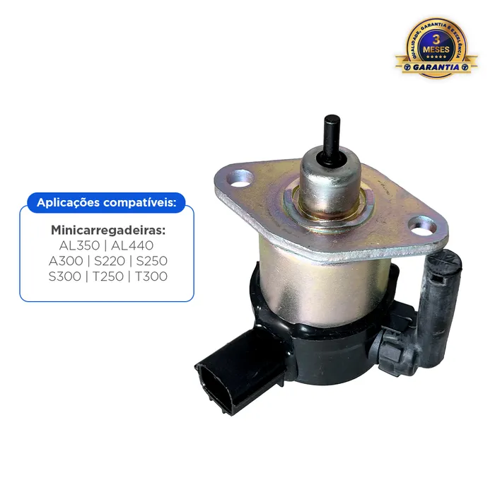 6680749 / Solenoide Corte Motor Combustível Aplicável Bobcat 