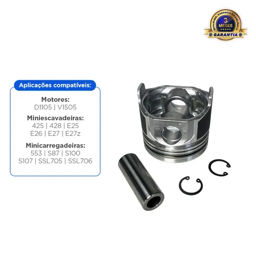 Pistão Do Motor Kubota Aplicável Máquinas Bobcat - 6698613