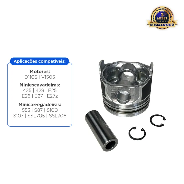 6698613 / Pistão Do Motor Kubota Aplicável Máquinas Bobcat 