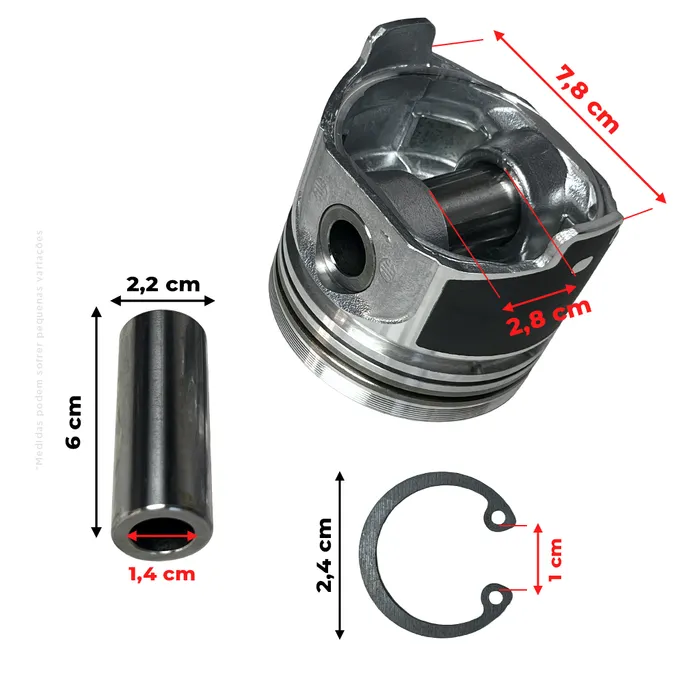 6698613 / Pistão Do Motor Kubota Aplicável Máquinas Bobcat 