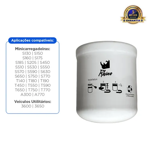 Filtro De Hidráulico Aplicável Bobcat Minicarregadeiras - 7319444