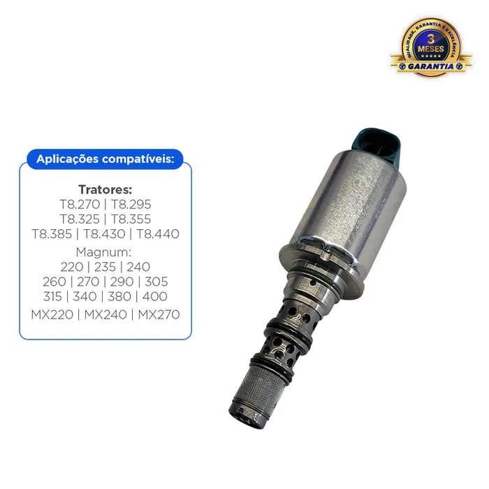 84173878 / Válvula Solenoide Elétrica Aplicável Tratores New Holland