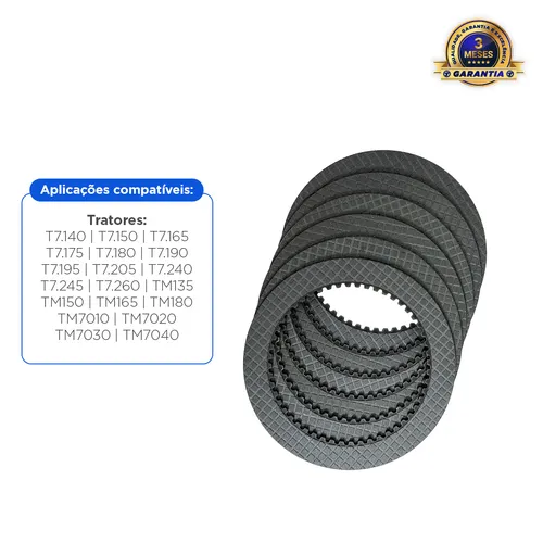 Pacote Disco de Embreagem Aplicável Trator New Holland / Case - 87530789