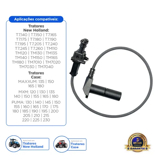 Sensor Rotação Aplicável Tratores Case - 87564761