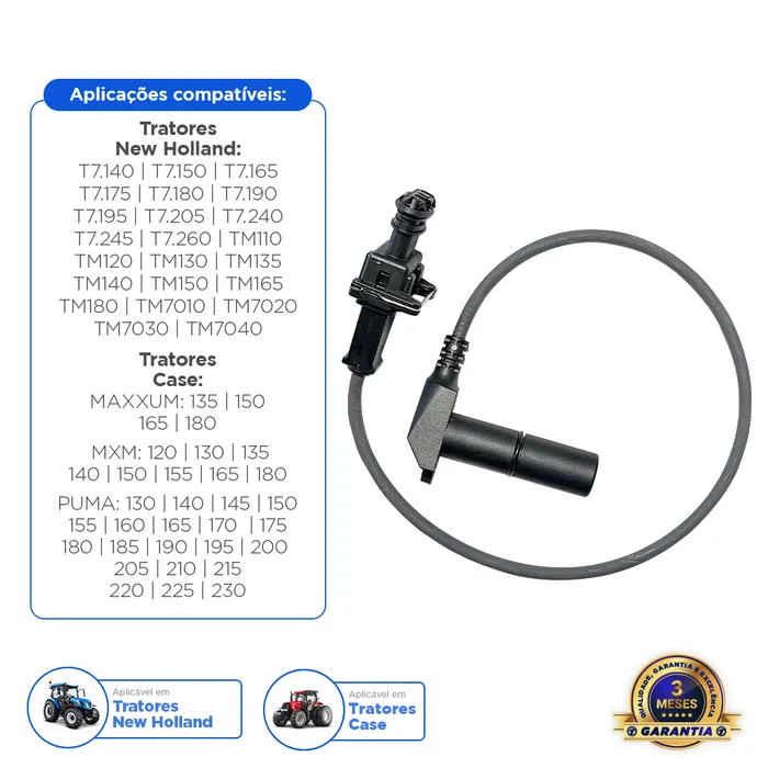 87564761 / Sensor Rotação Aplicável Tratores Case