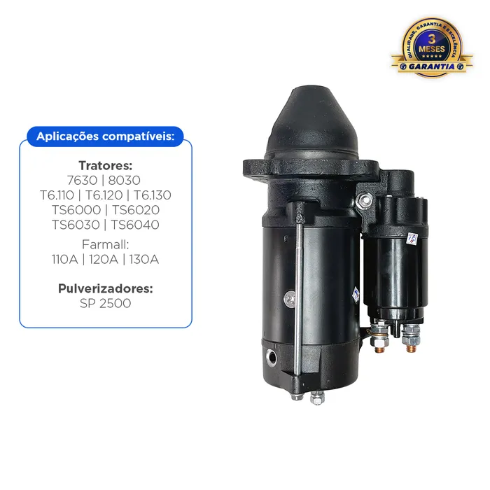 87583927 / Motor De Partida 12v Aplicável Trator New Holland / Case