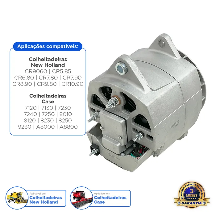 87592254 / Alternador Colheitadeira Case / New Holland