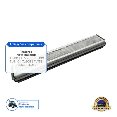 Filtro de Ar da Cabine Com Carvão Ativado Trator Case MXM - 87658718