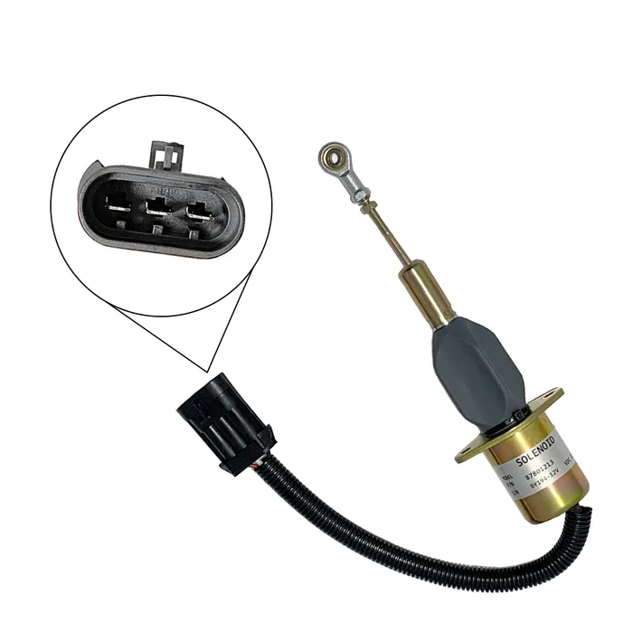 Solenoide De Parada 12v Aplicável Colheitadeira TC 59 New Holland - 87801213