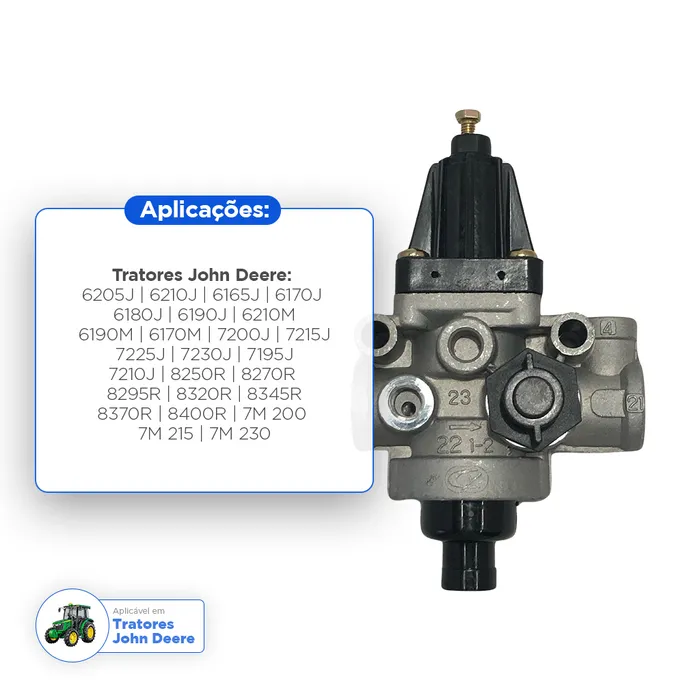 AL156404 / Válvula Reguladora Pressão Aplicável Tratores John Deere