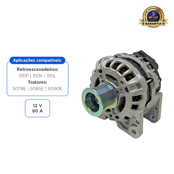 AT417196 / Alternador Do Motor 12v Aplicável John Deere - AT417196