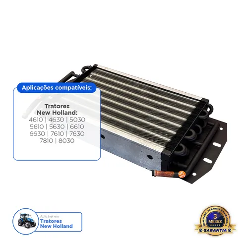 Radiador De Óleoa Aplicável Trator New Holland 4610 A 8030 - E8NN7A095BA
