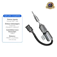 Solenoi De Parada 24v Aplicável Motores A Diesel Mwm Cummins - imagem 2