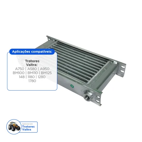 Radiador De Óleo Aplicável Tratores Valtra - 32590900