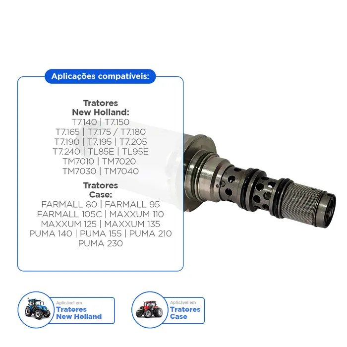 87739558 / Válvula Do Solenoide Aplicável em Tratores New Holland