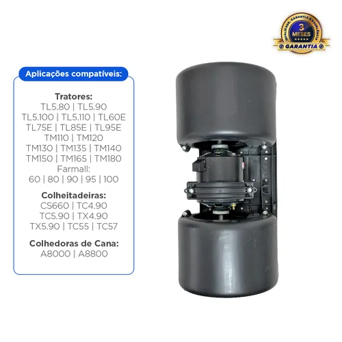 Motor do Ventilador De Ar 12v Aplicável Case New Holland