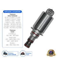 Válvula Solenoide 12v Aplicável Trator New Holland - 84273815 - imagem 2