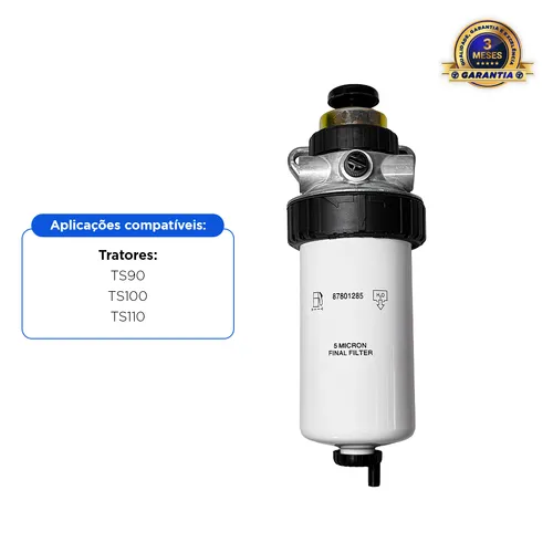 Filtro Combustível Completo Aplicável Trator New Holland - 87801795