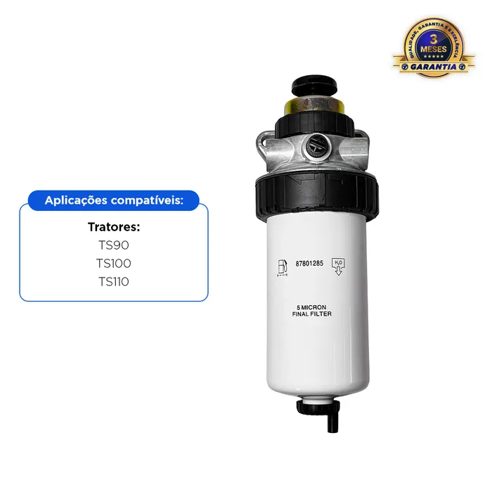 87801795 | Filtro Combustível Completo Aplicável New Holland