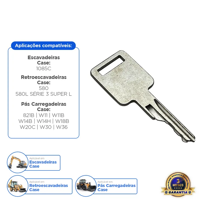 A77313 | Chave de Partida Aplicável Máquinas Case