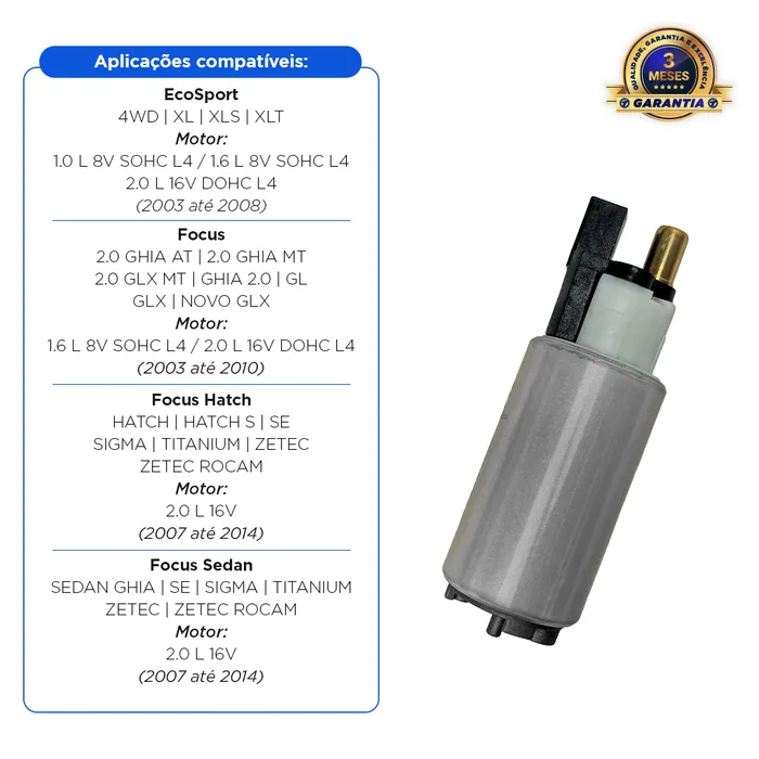 GI3226 | Bomba Elétrica Combustível Aplicável Ford Focus