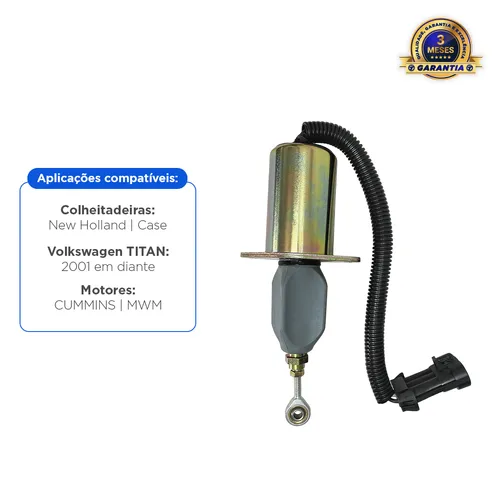 Válvula De Solenoide Corte Parada Combustível 24V - 2T0201114A