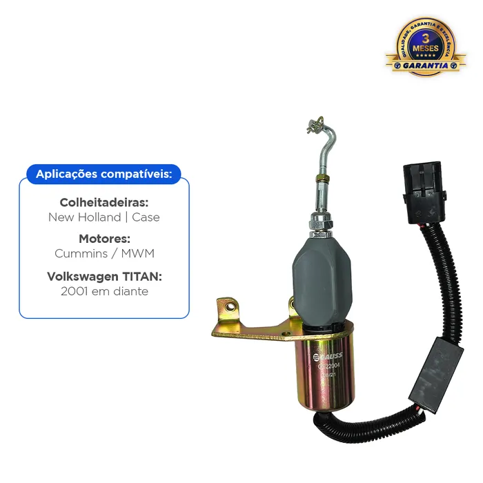 4942879 | Solenoide de Parada 24V Aplicável Cummins