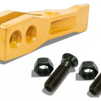 KIt 01 Dente Central  e 02 Parafusos E Porcas Aplicável Retroescavadeira JCB  - imagem 1