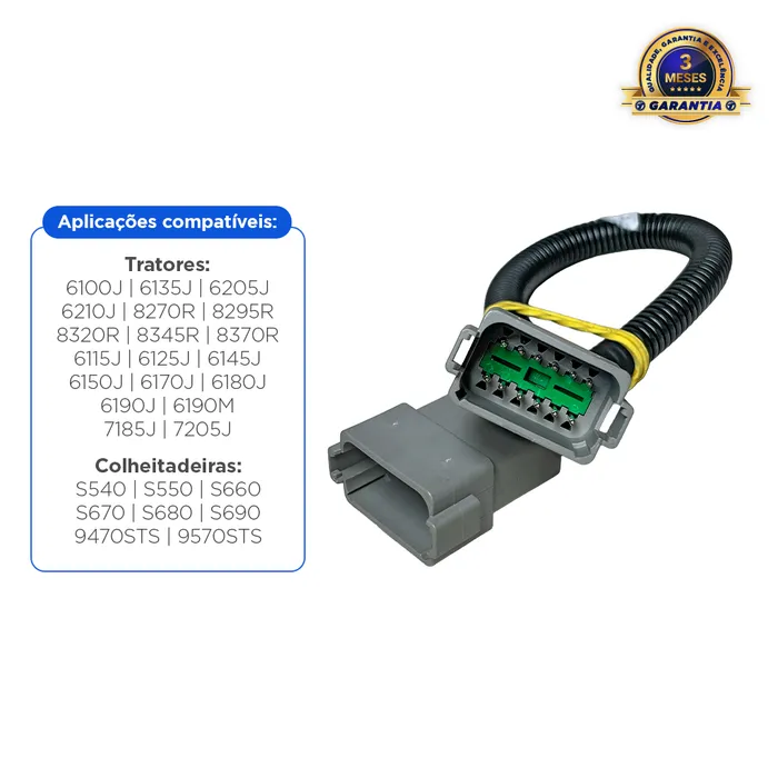 PFP10470 | Chicote Elétrico Trocador de Gênero Aplicável John Deere