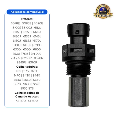 Sensor De Posição Do Virabrequim Aplicável Trator e Colheitadeira John Deere - RE537634