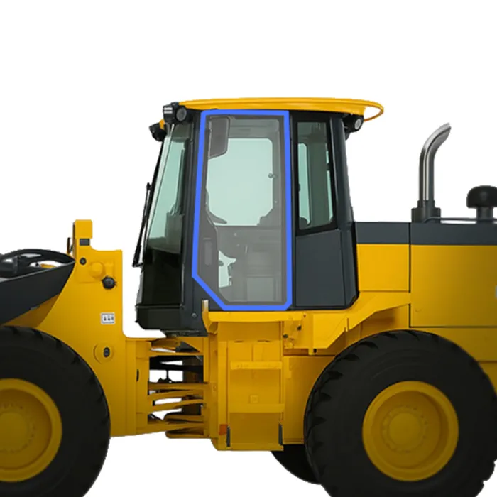 T244710 / Vidro Porta Esquerda Aplicável Carregadeira John Deere 524K