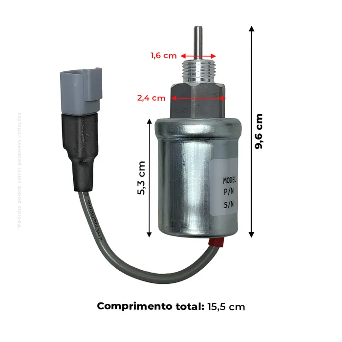 U85206450 | Válvula Solenoide Combustível 12V Perkins