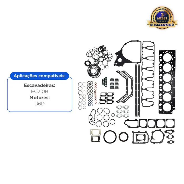 11716553 / Jogo De Junta Do Motor D6d Aplicável Escavadeira Volvo