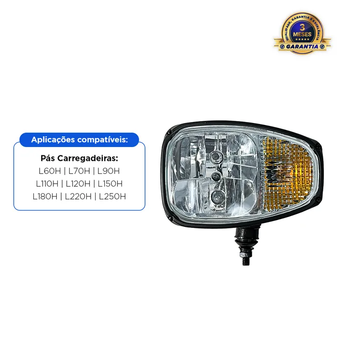 Farol Dianteiro Direito Aplicável Pás Carregadeira Volvo - 17286451
