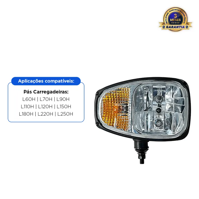 17286452 / Farol Dianteiro Esquerdo Aplicável Pás Carregadeira Volvo