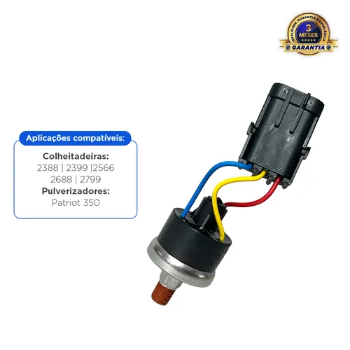 Sensor Pressão Óleo Aplicável Colheitadeira Case - 1964960c1