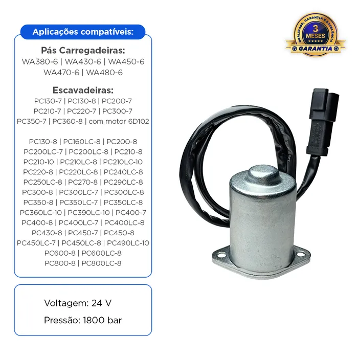 20Y6032120 / Válvula Solenoide Escavadeira Komatsu 