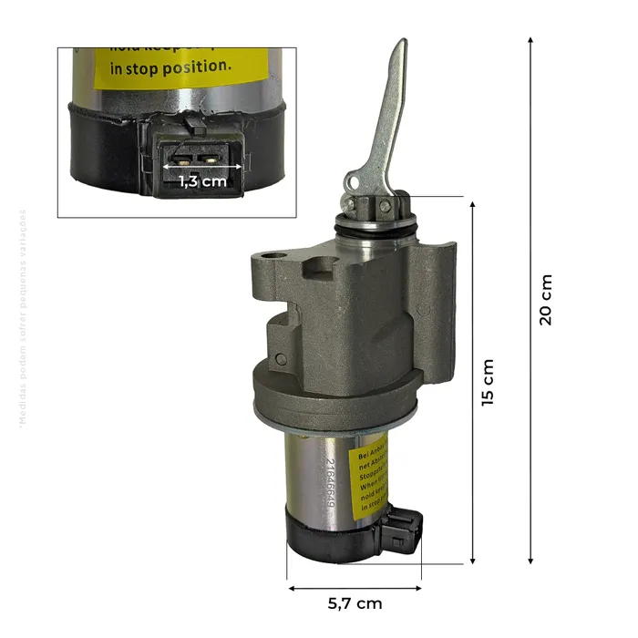 21646649 / Válvula Solenoide Parada Aplicável Retroescavadeira Volvo
