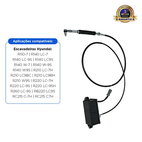 Motor de Passo Acelerador Aplicável Escavadeiras Hyundai - 21EN32301