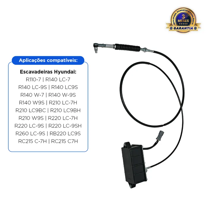 Motor de Passo Acelerador Aplicável Escavadeiras Hyundai - 21EN32301
