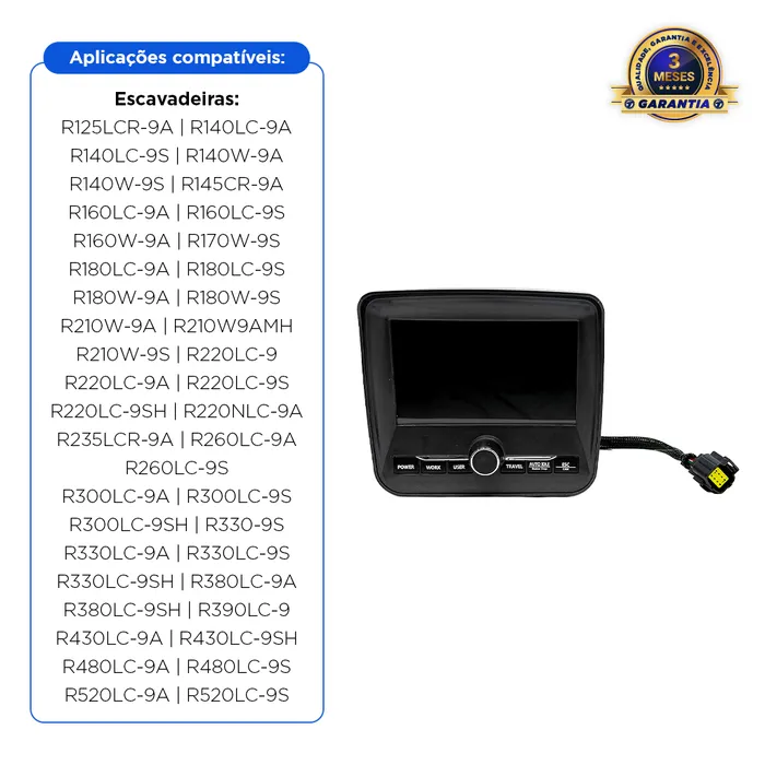 21Q630104 / Painel Medidor de Monitoramento Hyundai R220-9S R210-9 