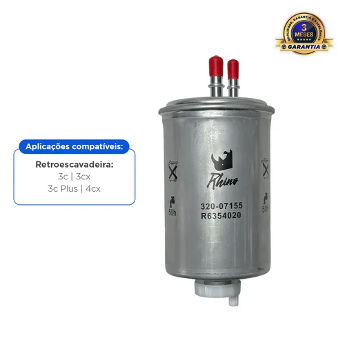 Filtro De Combustível 2 Pinos Aplicável Retroescavadeira JCB - 32007155
